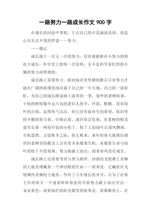 一路努力一路成长作文900字.docx