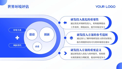 蓝色简约风PPT模板_世界环境日宣传活动PPT模板
