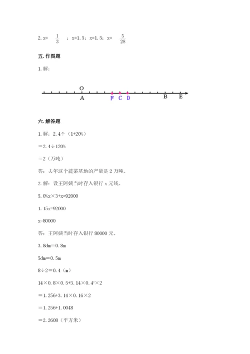 六年级下册数学期末测试卷【易错题】.docx