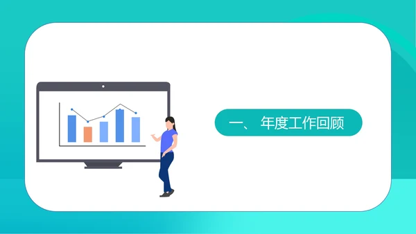 绿色扁平风年度述职报告PPT模板