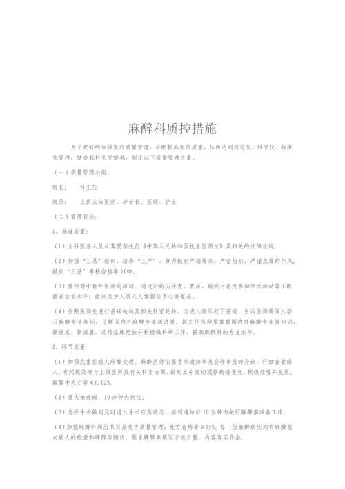 麻醉科质控目标.docx