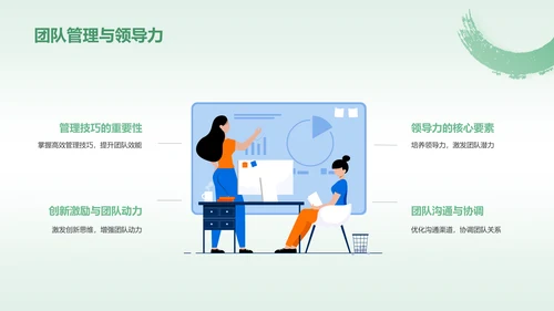 绿色水墨风大学生互联网+创新创业项目计划书PPT模板