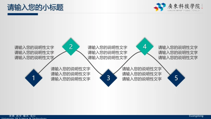 广东科技学院毕业答辩汇报通用PPT模板