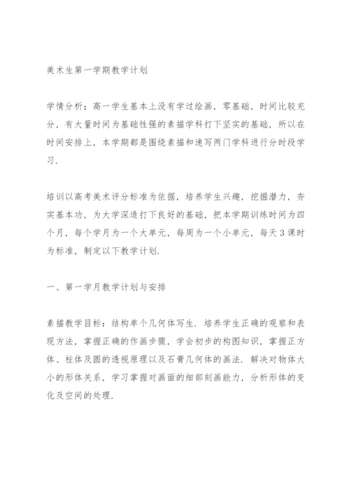 高中美术特长生培养计划.docx
