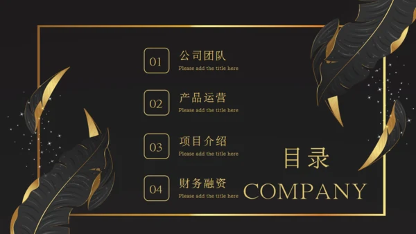 金叶子创业融资计划书商业通用PPT模板