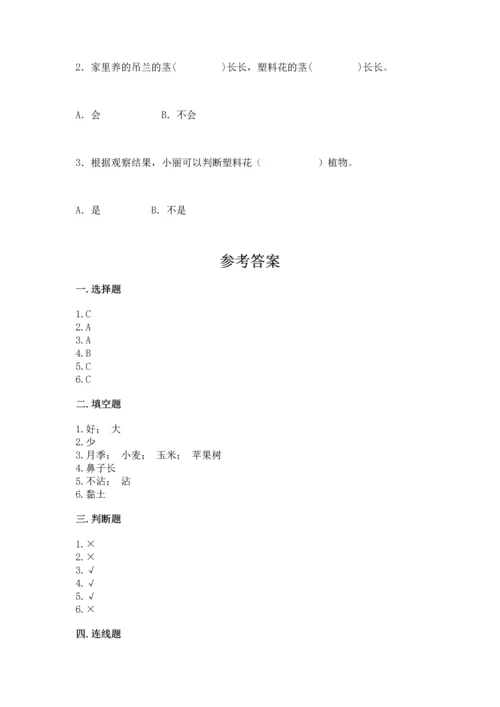 苏教版一年级下册科学期末测试卷含答案【精练】.docx