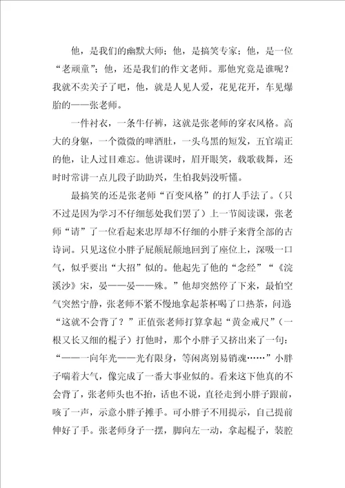 我眼中的老师作文7篇