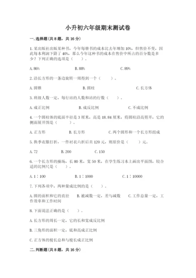小升初六年级期末测试卷附答案（能力提升）.docx