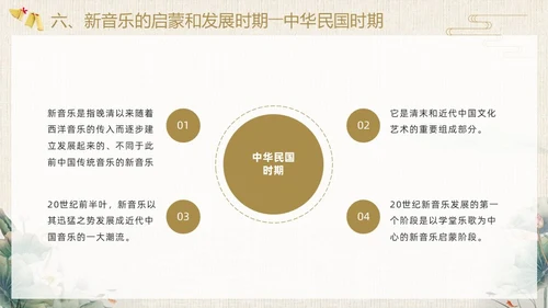 棕色中国风民族音乐鉴赏PPT模板