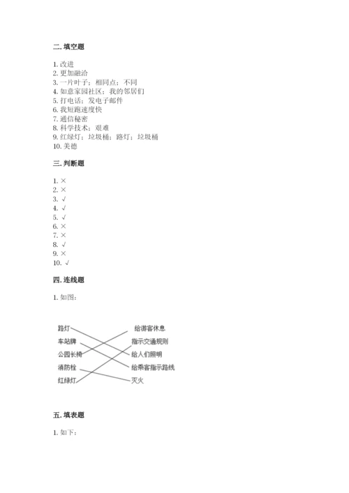 部编版三年级下册道德与法治期末测试卷附答案（能力提升）.docx