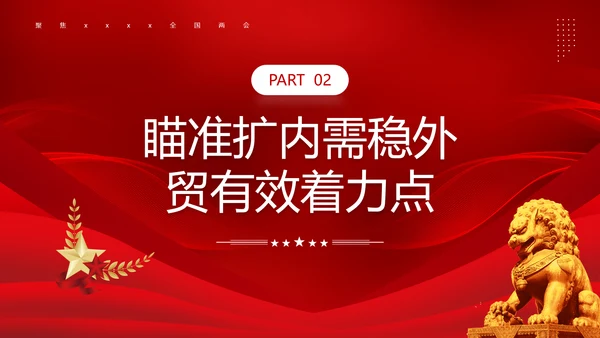 两会政府工作报告新中国经济走势PPT模板