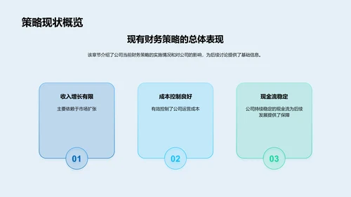 财务战略季度总结PPT模板