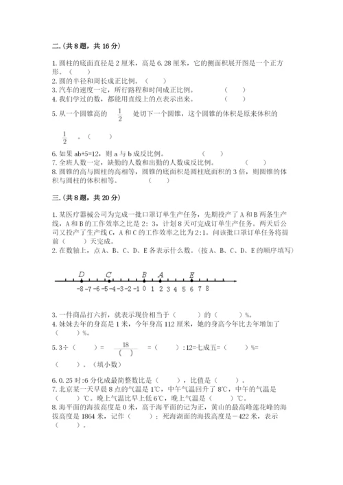 苏教版数学小升初模拟试卷附参考答案（轻巧夺冠）.docx