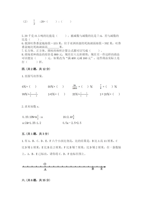 山西省【小升初】2023年小升初数学试卷附答案（轻巧夺冠）.docx