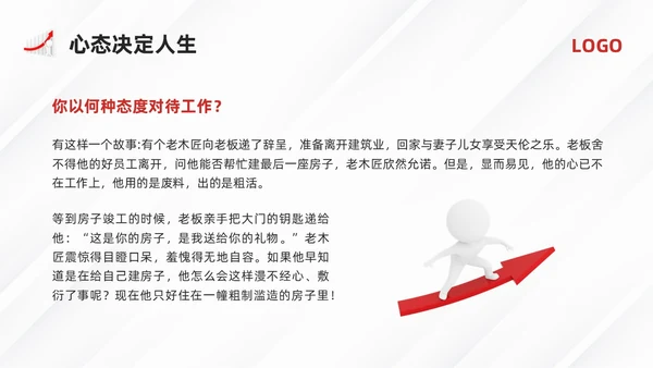 黄红简约员工心态培训PPT模板宣传PPT动态PPT人际交往