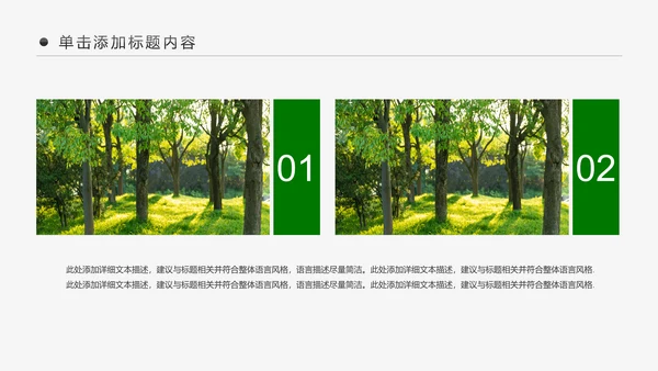 绿色森林湿地环境保护生态森林森业PPT模板