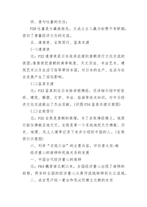 初一历史下册必背知识点.docx