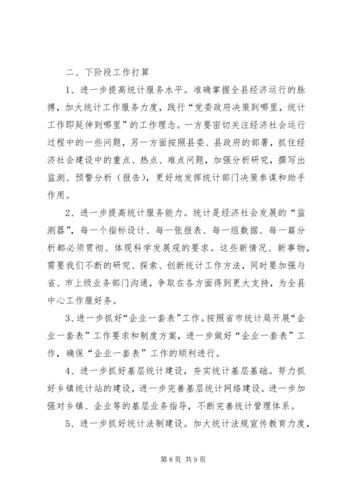 县统计局工作情况汇报.docx