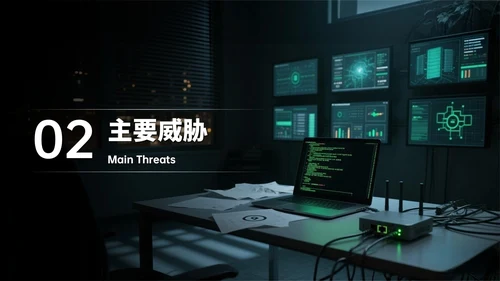 绿色科技风网络安全宣传周科普讲座PPT模板