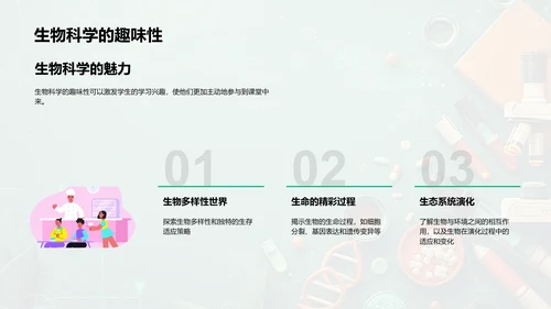 探索生物科学PPT模板
