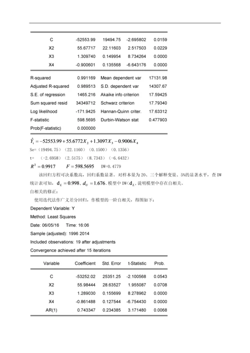 计量经济学论文-中国进出口总额的影响因素分析.docx