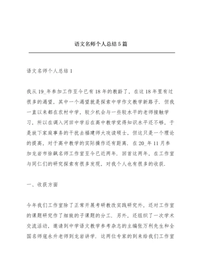 语文名师个人总结5篇.docx