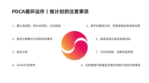 彩色商务简约水彩PDCA循环工作方法培训PPT课件pdca