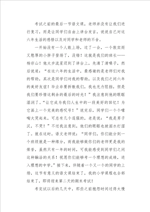 初一作文散文就这样慢慢长大1000字