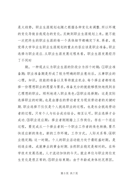 职业发展教育心得体会 (2).docx