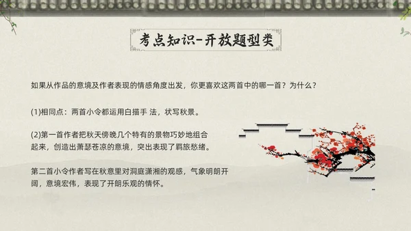 浅色古风高考诗歌鉴赏PPT模板宣传PPT动态PPT