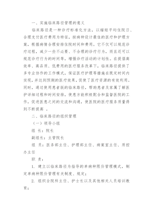 临床路径实施方案.docx