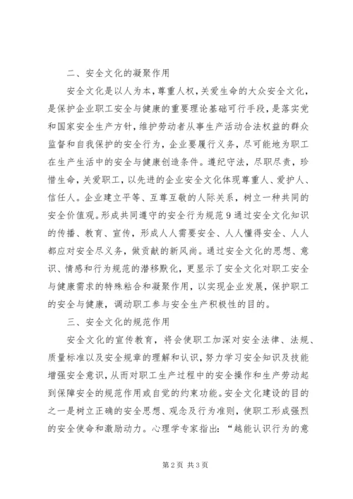 以人为本的安全文化之作用.docx