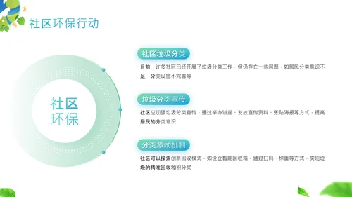 蓝绿色商务风公益环保宣传PPT