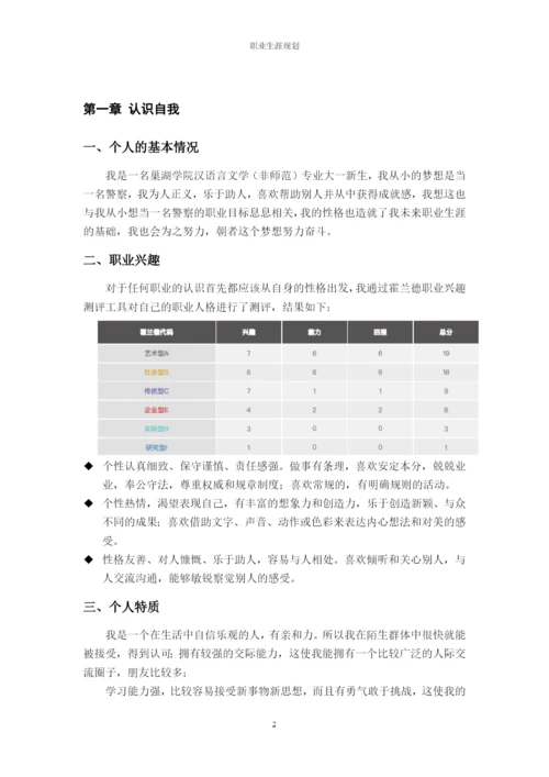 12页4900字汉语言文学专业职业生涯规划.docx
