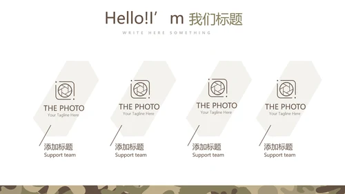 创意迷彩军事部队工作总结动态PPT