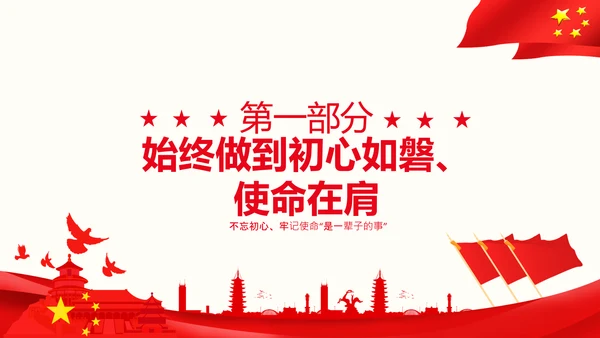 论中国共产党历史不忘初心牢记使命党史PPT