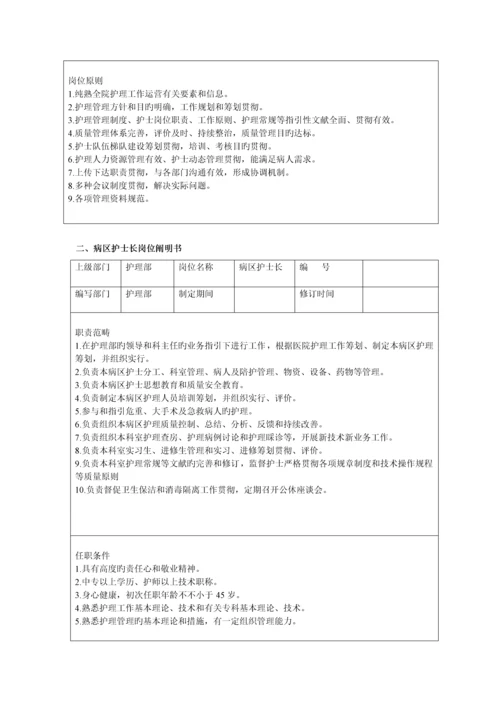 各级护理人员岗位专项说明书.docx