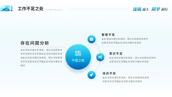 简约抽象艺术月度工作汇报工作总结ppt模板