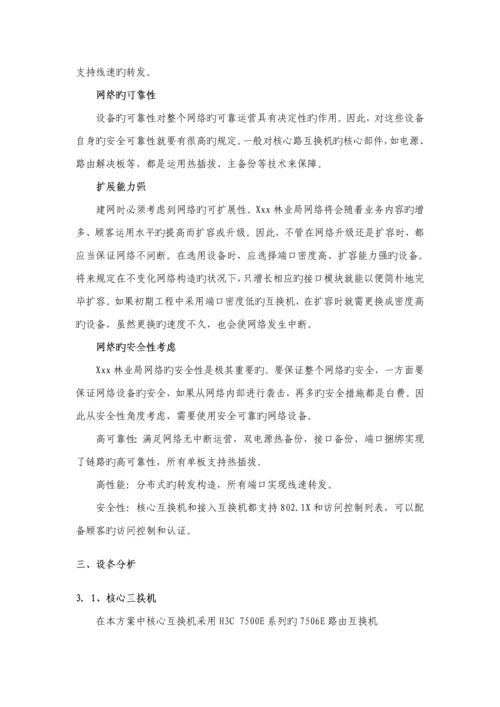 xx林业局网络专题方案.docx