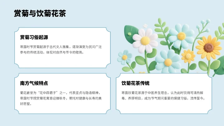 绿色3D风寒露节气PPT模板