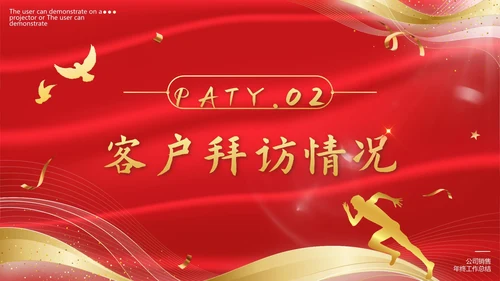 红色奢华流体新征程再出发年终总结PPT模板