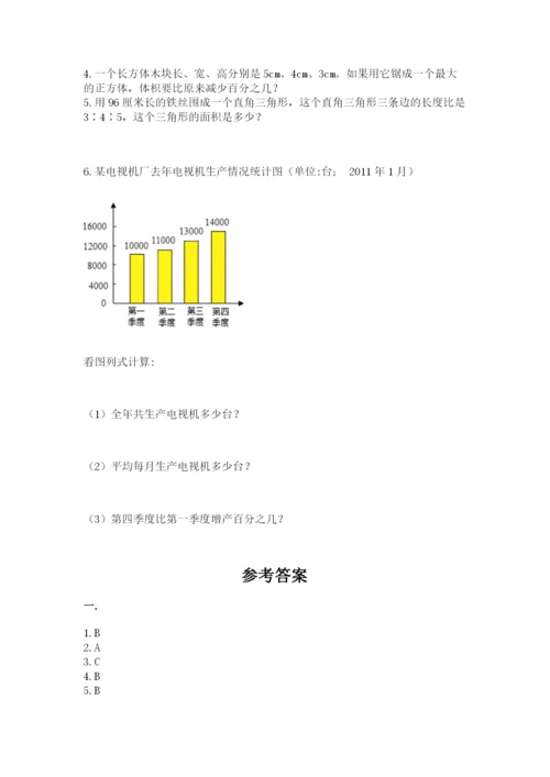 小学六年级数学摸底考试题【历年真题】.docx