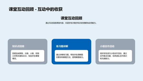 四年级数学成果报告PPT模板