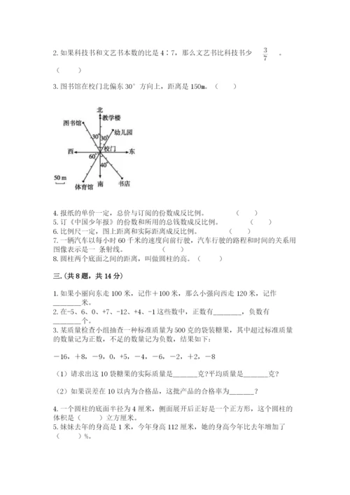 苏教版数学六年级下册试题期末模拟检测卷及完整答案【易错题】.docx