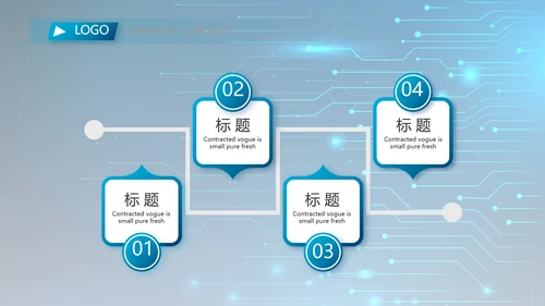 蓝色电子数码科技年终工作总结PPT