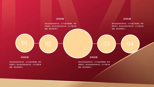 红色简约风企业年度财务分析报告PPT模板