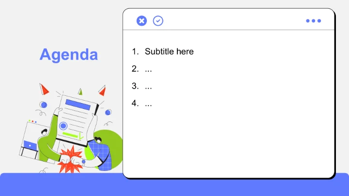 蓝色插画风通用行业员工入职培训PPT主题