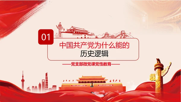 党支部党校微党课中国共产党为什么能PPT模板