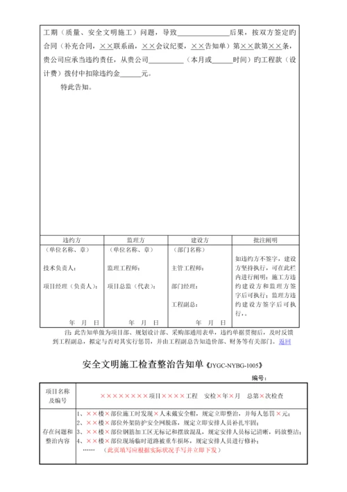 知名房地产公司工程部工程管理表格.docx