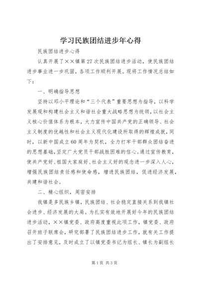 学习民族团结进步年心得 (4).docx